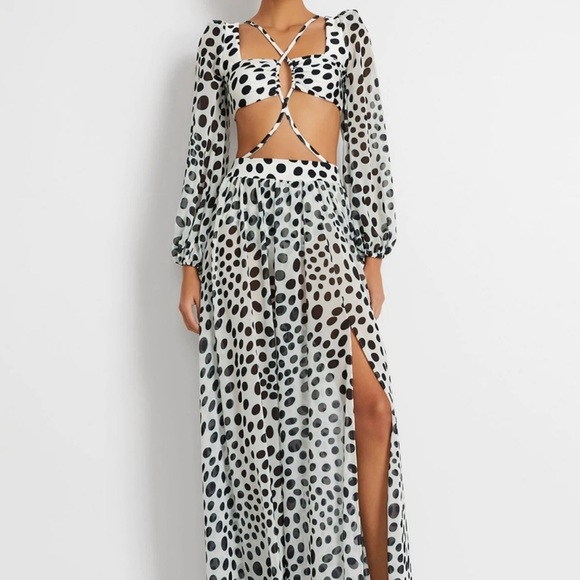 Patbo Bossa polka dot cut out maxi dress - Picture 3 of 11